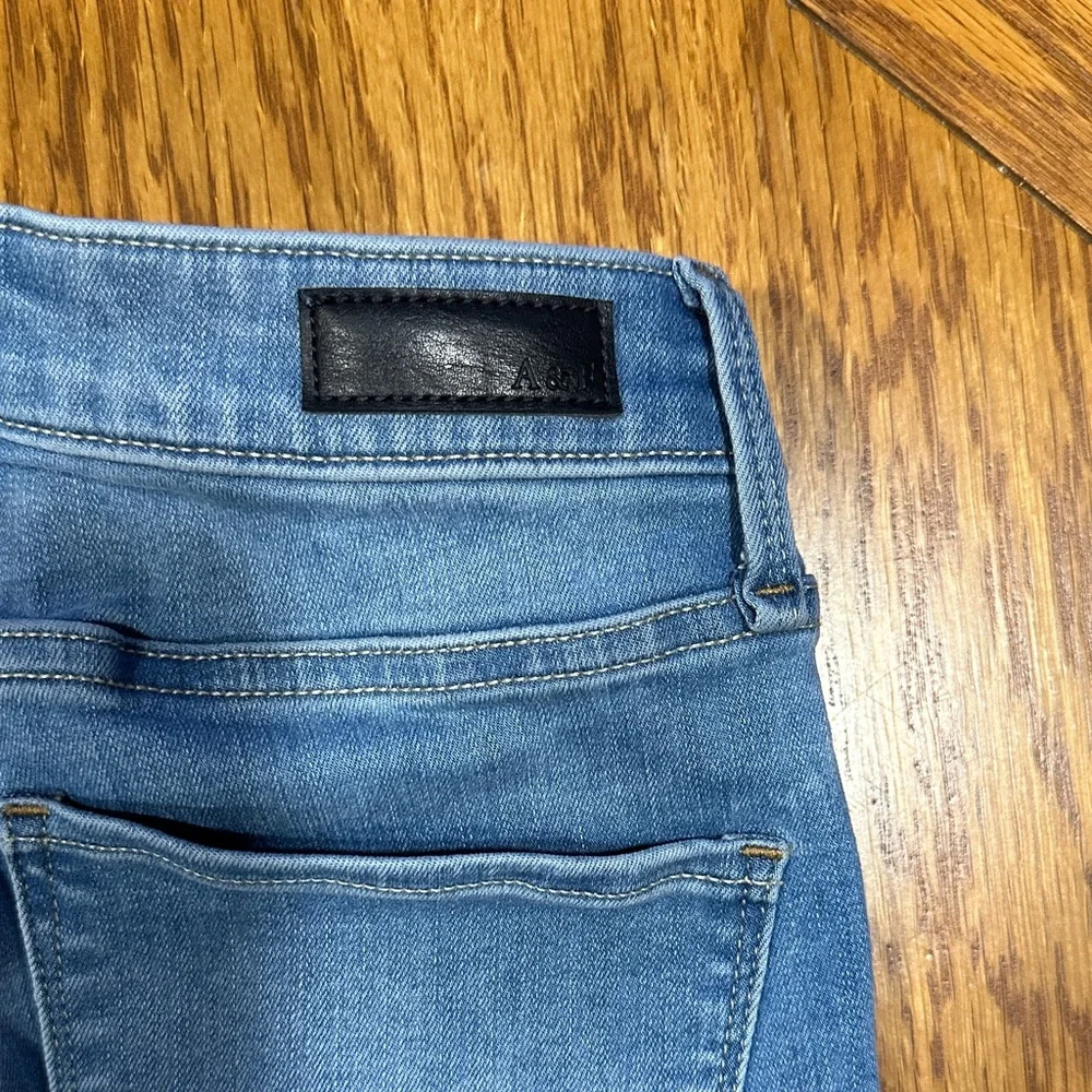 *ABERCROMBIE & FITCH* Light Blue High Rise Super Skinny Jeans Size 25 / 0R - Picture 7 of 9